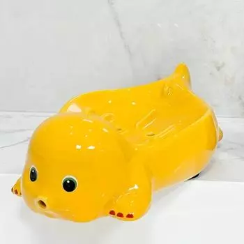 Керамическая мыльница Мультяшный Молочный Дракон Сливной Кейс Держатель Губки для Раковины Нескользящая Мыльница Аксессуар для Ванной Комнаты Организация Дома