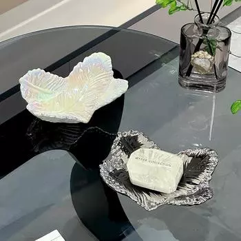 Керамическая мыльница с перьями для туалета в отеле Креативный держатель для мыла для слива Мыльница для хранения Аксессуары для ванной в скандинавском стиле для дома белый