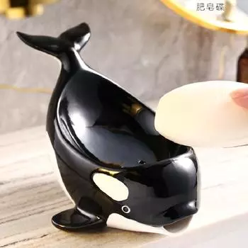 Керамическая мыльница в виде тигрового кита, кухонная сливная полка, мыльница, украшение для дома, сливная полка, аксессуары для украшения ванной комнаты