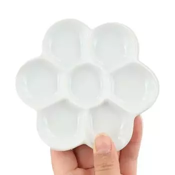 Керамическая палитра для красок, поднос 6/7, подставка для смешивания цветов, фарфоровая палитра, акварельная тарелка 6 in