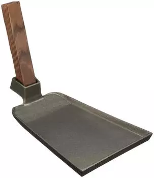 Керамическая пластинчатая мотыга Endo Shoji TKG Изготовлена из тефлоновой передней части x глубины x высоты 260 x 175 x Массовое коммерческое использование QTU06001 Кастрюля, форма, большая, алюминий, чёрный