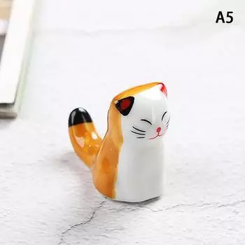 Керамическая подставка для палочек для котенка, кошачьи палочки для еды, вилки, держатель для ложки, подставка для столовой ложки, украшение для дома, орнамент, подарок на новоселье A5