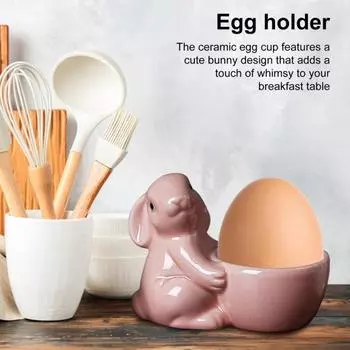 Керамическая подставка для яиц в виде кролика, декор для стола для завтрака, подставка для яиц в виде кролика A зелёный