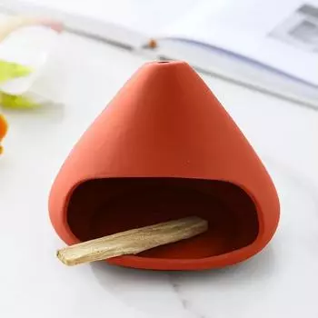 Керамическая подставка для шалфея, чаша, украшения, улавливатель пепла, прочная курильница для благовоний, студия йоги красный