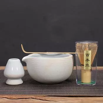 Керамическая подставка для зеленого чая матча, чаша, бамбуковый венчик, щетки для кофемолки, держатель для чайных принадлежностей, чайные принадлежности