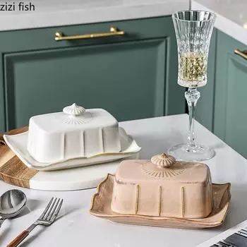 Керамическая посуда Масленка с крышкой Сырная тарелка Обеденная тарелка Сковорода для выпечки Масляная форма для димсамов Форма для торта Поднос для закусок хаки