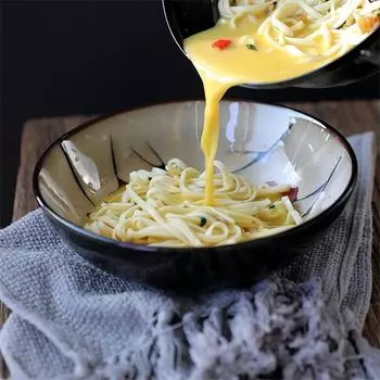 Керамическая посуда с ручной росписью в виде цветка сливы Миска для лапши Миска для супа Креативная большая миска для лапши рамен Миски в японском стиле