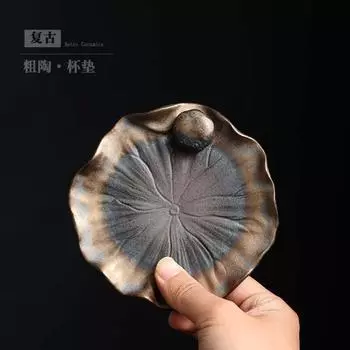 Керамическая ретро-подставка под чай в японском стиле, керамическая подставка под чайник, прихватка, подставка под чашку для чая в стиле кунг-фу, аксессуары для чайной церемонии