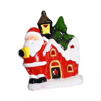 Керамическая рождественская статуэтка Миниатюрный орнамент Центральная часть стола Украшения Ремесла Santa