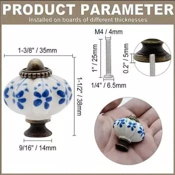 Керамическая ручка-скоба с рисунком тыквы в деревенском стиле для детской комнаты, ручка для ящика шкафа, европейская ручка в стиле ретро