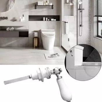 Керамическая ручка смыва унитаза Yousheng, простая установка, универсальная металлическая ручка, рычаг бачка унитаза, запасные части белый