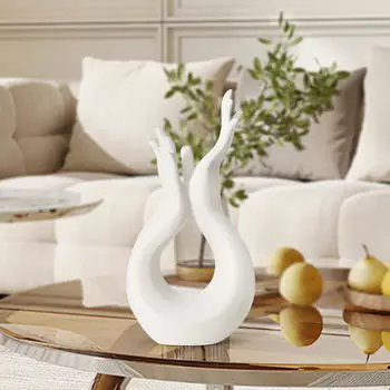 Керамическая ручная ваза для цветов, художественная эстетическая реквизит для фото, уникальная цветочная композиция для чёрный