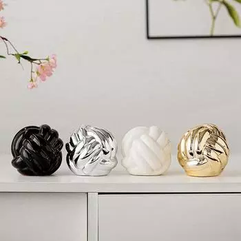 Керамическая статуэтка с клинч-узлом, украшение для дома, аксессуары для гостиной, спальни, офиса, журнальный столик, декор, эстетика домашнего искусства