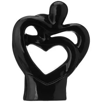 Керамическая статуэтка страстной романтической пары для домашнего декора (Упаковка из 1 шт., Черный) чёрный