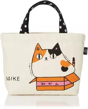 Керамическая сумка-тоут цвета индиго, маленькая, три брата-кошки, Майк, размер W30 D10 H20 13277: ок.