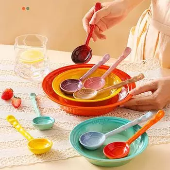 Керамическая суповая ложка японская столовая посуда столовая ложка креативная длинная ручка ложки кухонная утварь инструмент чайная ложка для кухни