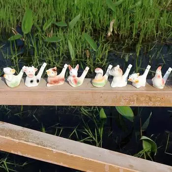 Керамическая свистулька в виде птицы для купания, музыкальная игрушка для детей, раннее обучение, развивающая детская игрушка, музыкальный инструмент A