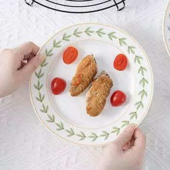 Керамическая тарелка для хлеба, маленькая тарелка размером 6 дюймов, тарелка для закусок с фруктами и бабочками, цветочная тарелка для хранения выпечки, костяная тарелка, креативная, простая, корейская