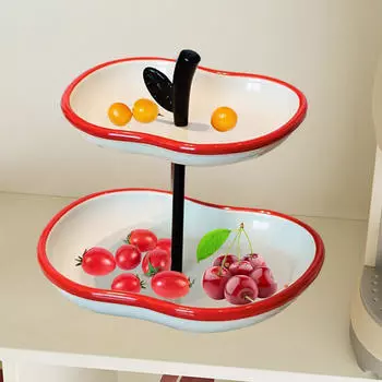 Керамическая тарелка для закусок и фруктовница для использования на кухне, настольный дисплей White Silver