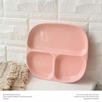 Керамическая тарелка, трехсекционные обеденные тарелки, раздельные десертные тарелки, сервировочные тарелки, многоразовая домашняя столовая посуда, кухонные принадлежности 6 Inches фиолетовый