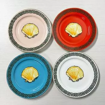 Керамическая тарелка в европейском стиле, круглый поднос для хранения фруктов, украшение для столешницы, украшения для дома, аксессуары, столовая посуда