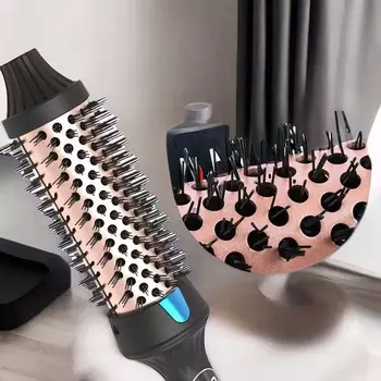 Керамическая термощетка Magic Barrel Multi Round Hair Brush для завивки волос, электрическая термощетка с быстрым нагревом us чёрный