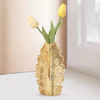 Керамическая ваза для цветов, держатель для цветов, декоративный горшок для растений, настольное украшение для новоселья Gold