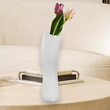 Керамическая ваза для цветов, украшение дома, подарки на день рождения, современный держатель для полки белый
