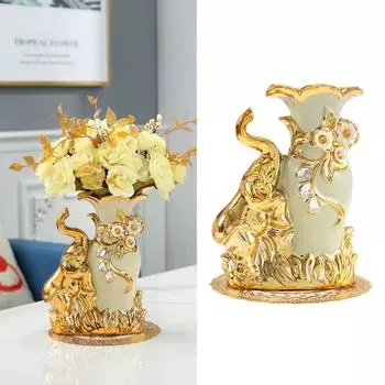 Керамическая ваза для цветов в европейском стиле Цветочные вазы Настольный декор Левый слон Right Swan