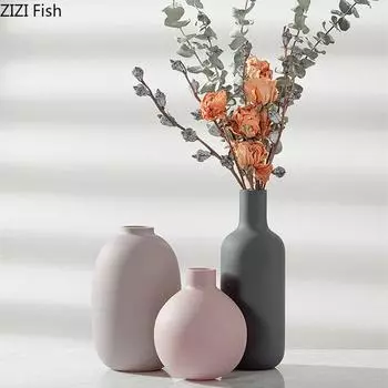 Керамическая ваза Геометрическая абстракция Цветочная композиция Гидропоника Цветочная ваза Керамические изделия Украшения для дома Аксессуары