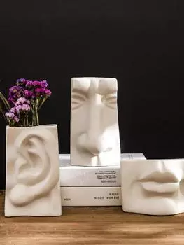 Керамическая ваза Nordic Creative Home Decoration Face Vase Home Decoration ins Simple room decoration Modern decorative ваза