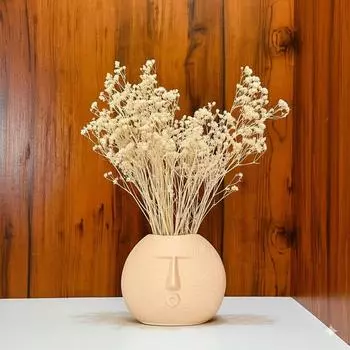 Керамическая ваза «Улыбающееся лицо» - Современная декоративная скульптура для декора дома и офиса | Офис или гостиная (Веселое лицо)