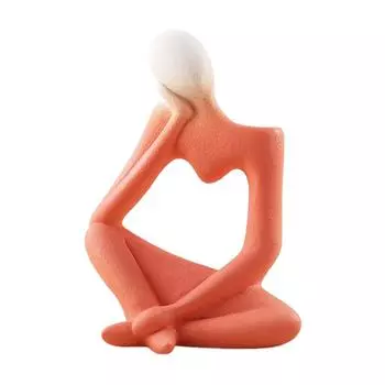 Керамическая ваза в скандинавском стиле, модель «Мыслитель», ваза для современного боди-арта, украшение для дома -G A