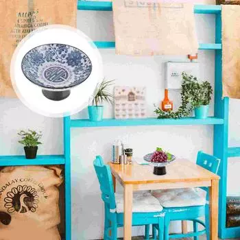 Керамические бокалы для закусок, подставка для торта с крышкой, круглая форма, керамический поднос для сухофруктов чёрный