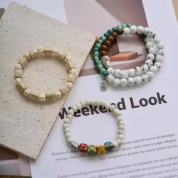 Керамические браслеты, Универсальные и свежие аксессуары, Плетеные браслеты ручной работы