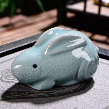 Керамические чайные фигурки домашних животных, коллекция мини-имитированных церемониальных глиняных миниатюр для автомобиля Tiger