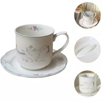 Керамические чашки и блюдца во французском стиле, кофейная чашка с ручной вышивкой, кружевной рельеф в стиле ретро, с бантом из роз, чашки и блюдца для чая с молоком, послеобеденный чай 201-300ml