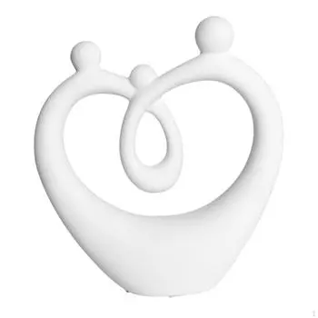 Керамические фигурки семьи, стильные, креативные, художественные украшения, скульптура White L