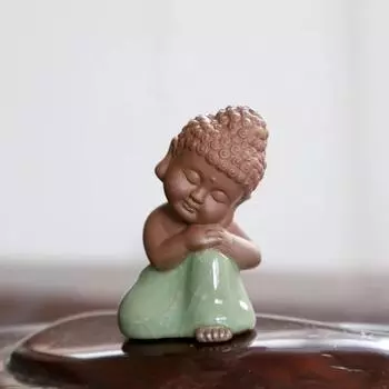 Керамические изделия Креативное украшение дома Гостиная Фен-шуй Украшения Милый маленький Будда Дзен-подобные горшки Мебель