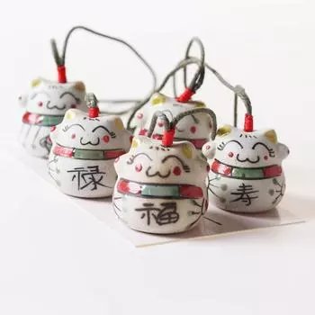 Керамические изделия Кукла-солнце Подарки Кошка на удачу Колокольчики ветра Fu