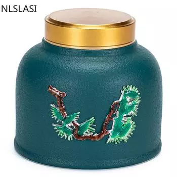 Керамические контейнеры для чая Tieguanyin, контейнеры для чая, дорожная коробка для чая, резервуар для хранения, герметичная банка для чая, канистра для кофе, органайзер для конфет, специй A 8.5X7.5CM