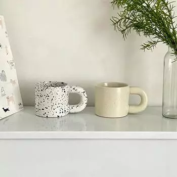 Керамические кружки для молока, простые кружки для кофе, парные кружки, кофейные кружки, чайная посуда, корейский стиль, кружка для жирных напитков, дизайн с брызгами чернил