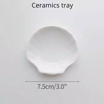 Керамические подносы для хранения ракушек Белый креативный поднос для украшения ювелирных изделий Керамическая тарелка Поднос для украшения стола as pictured