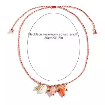 Керамические подвески в виде рыбок с дофамином, ожерелья из плетеного цветного шнура, керамические подвески, ювелирные аксессуары