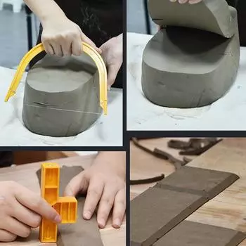 Керамические резаки для проволоки, желтые керамические режущие инструменты, ручные гончарные инструменты и принадлежности для художников, режущих глиняную глину, ручная работа