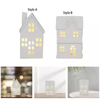 Керамические рождественские деревенские домики светодиодные зимние домики для спальни в помещении Рождество