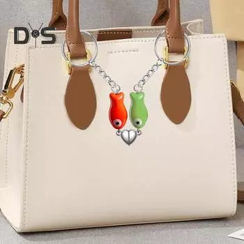 Керамические рыбки парные брелки магнитный ремешок в форме сердца парные подвески для телефона парные вещи подарки на день святого валентина синий/розовый