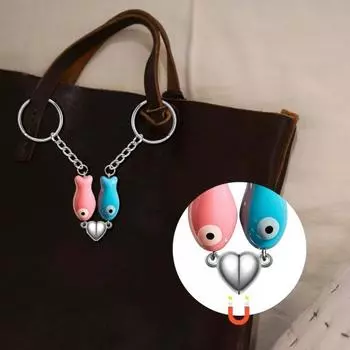 Керамические рыбки Yousheng, парные брелки, магнитный ремешок в форме сердца, парные подвески для телефона, парные вещи, подарки на День святого Валентина