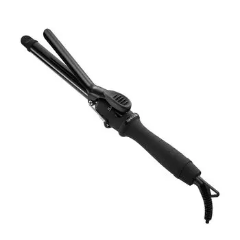 Керамические щипцы для завивки волос SALONIA 19 мм, совместимые с Overseas, с термостойким чехлом, черные SL-008AB