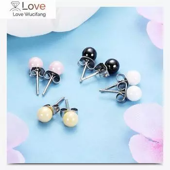 Керамические серьги из нержавеющей стали с кристаллами из Австрии 4 цвета подходят женщинам и женщинам для вечеринки